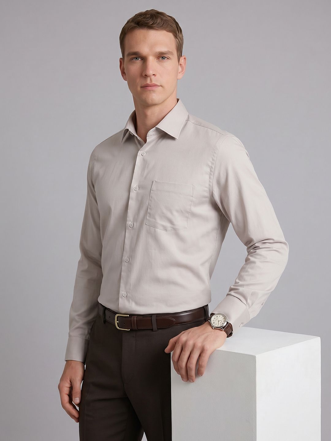 Blackberrys Slim Fit Pure Cotton Formal Shirt-image-24