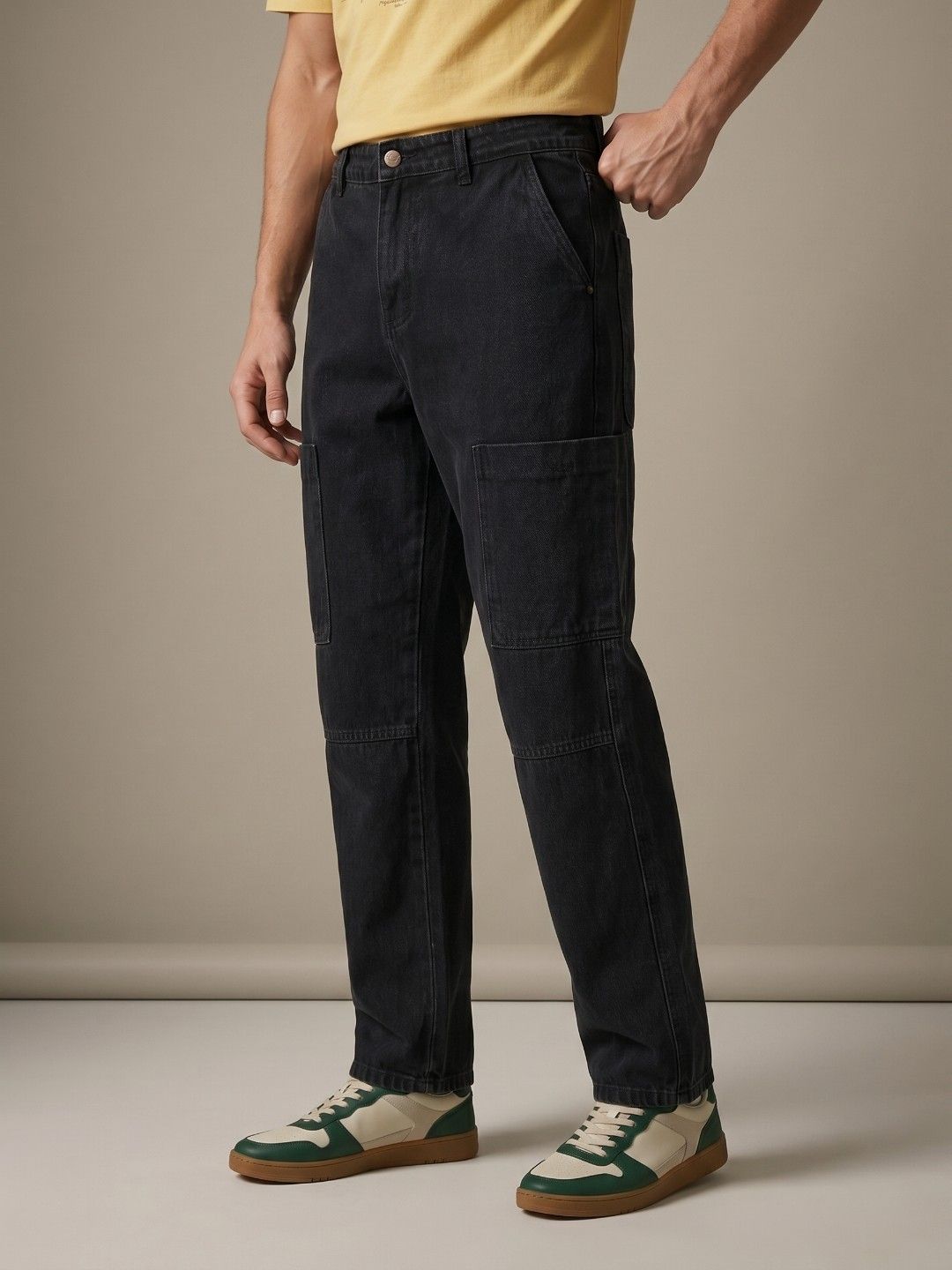 glitchez Men Straight Fit Mid-Rise Stretchable Jeans-picture-16