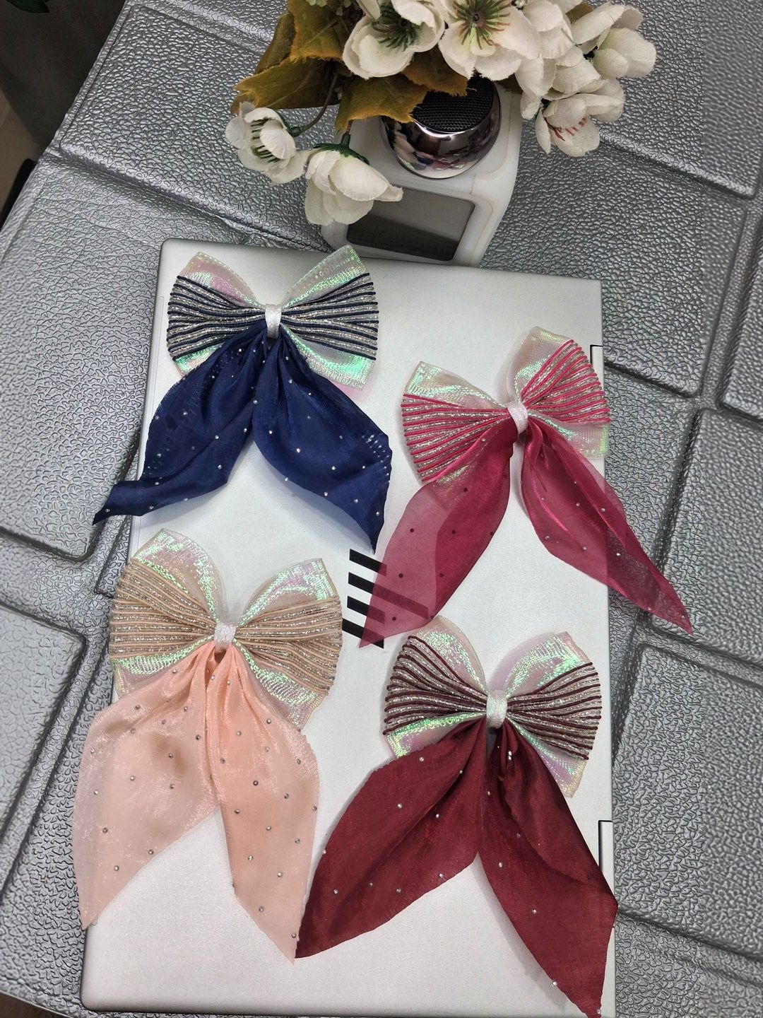 STING BEE Women Set of 4 Ponytail Holders-picture-48