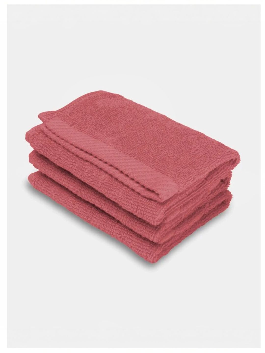 Jockey Set Of 3 Pink 400 GSM Terry Cotton Face Towels-image-15