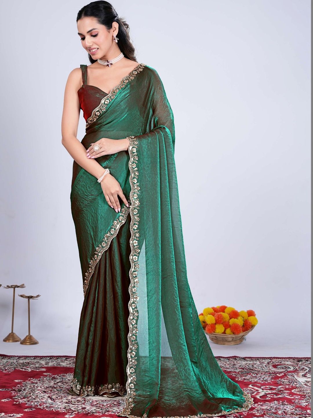KANYAARI Embroidered Satin Saree-picture-19