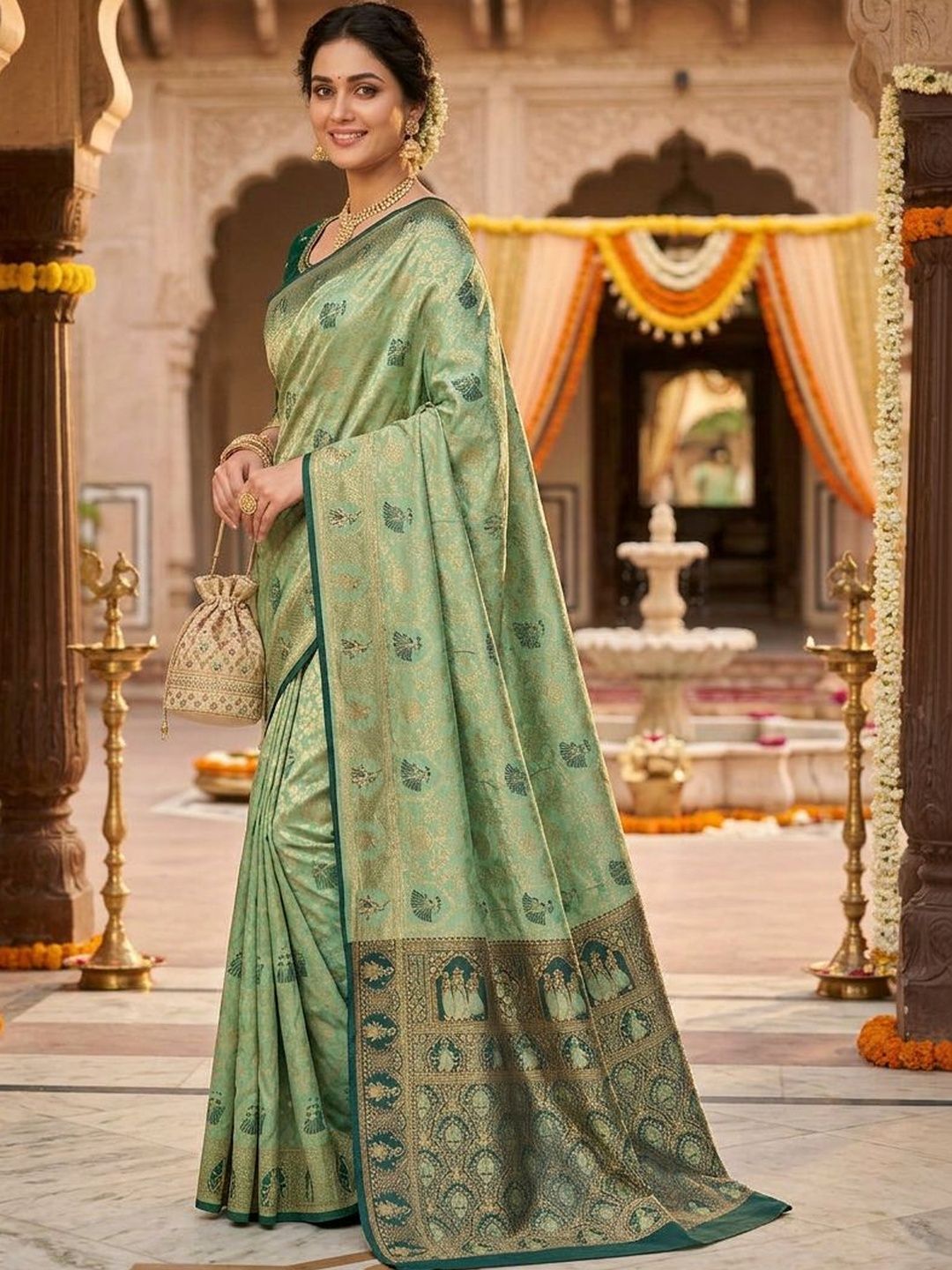 KALINI Woven Design Zari Art Silk Banarasi Saree-picture-54