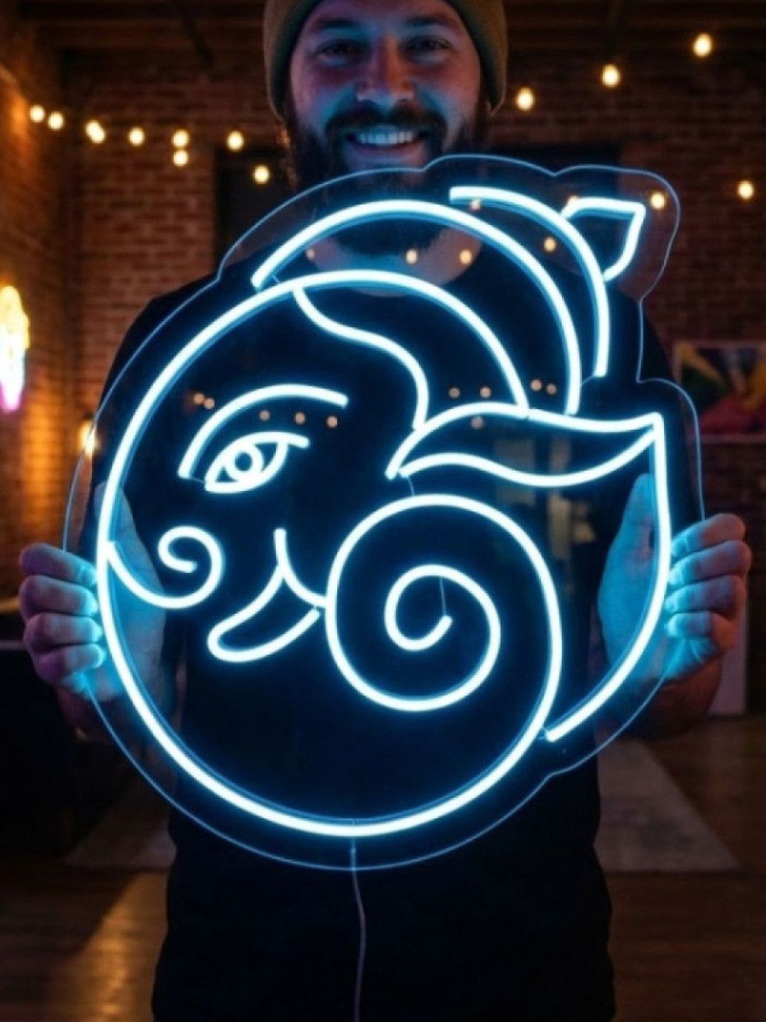 Custom Neon Elephant Head Neon Sign-image-25