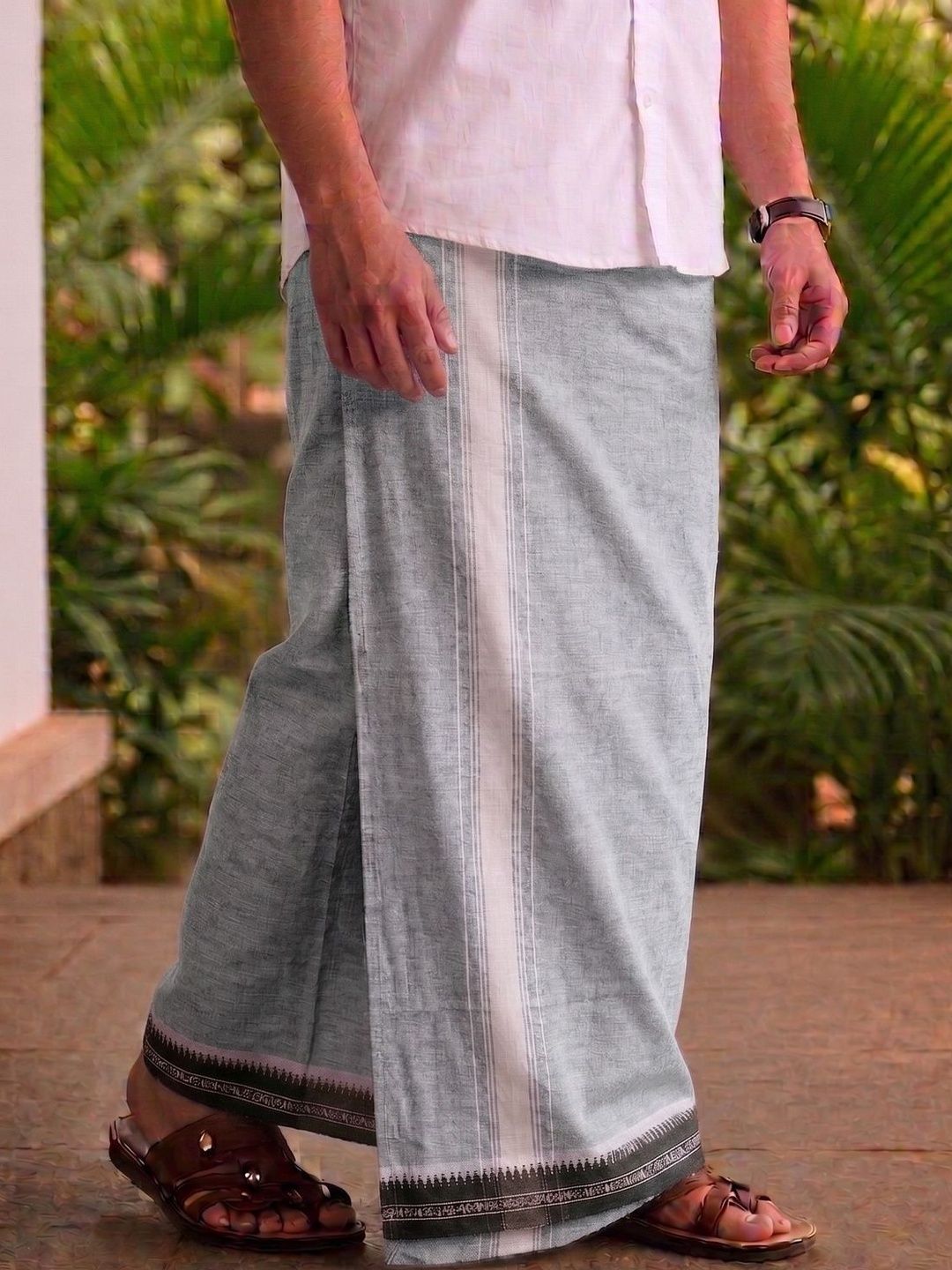 Sharan Elegance Men Striped Cotton Dhoti Dhotis-picture-19
