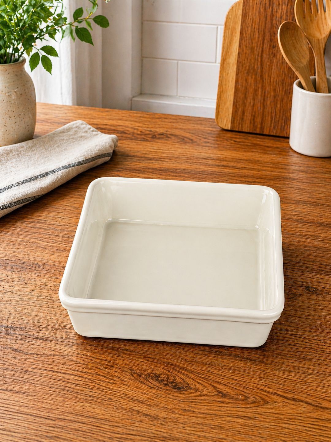 StyleMyWay White Ceramic Baking Tray Bakeware-picture-47