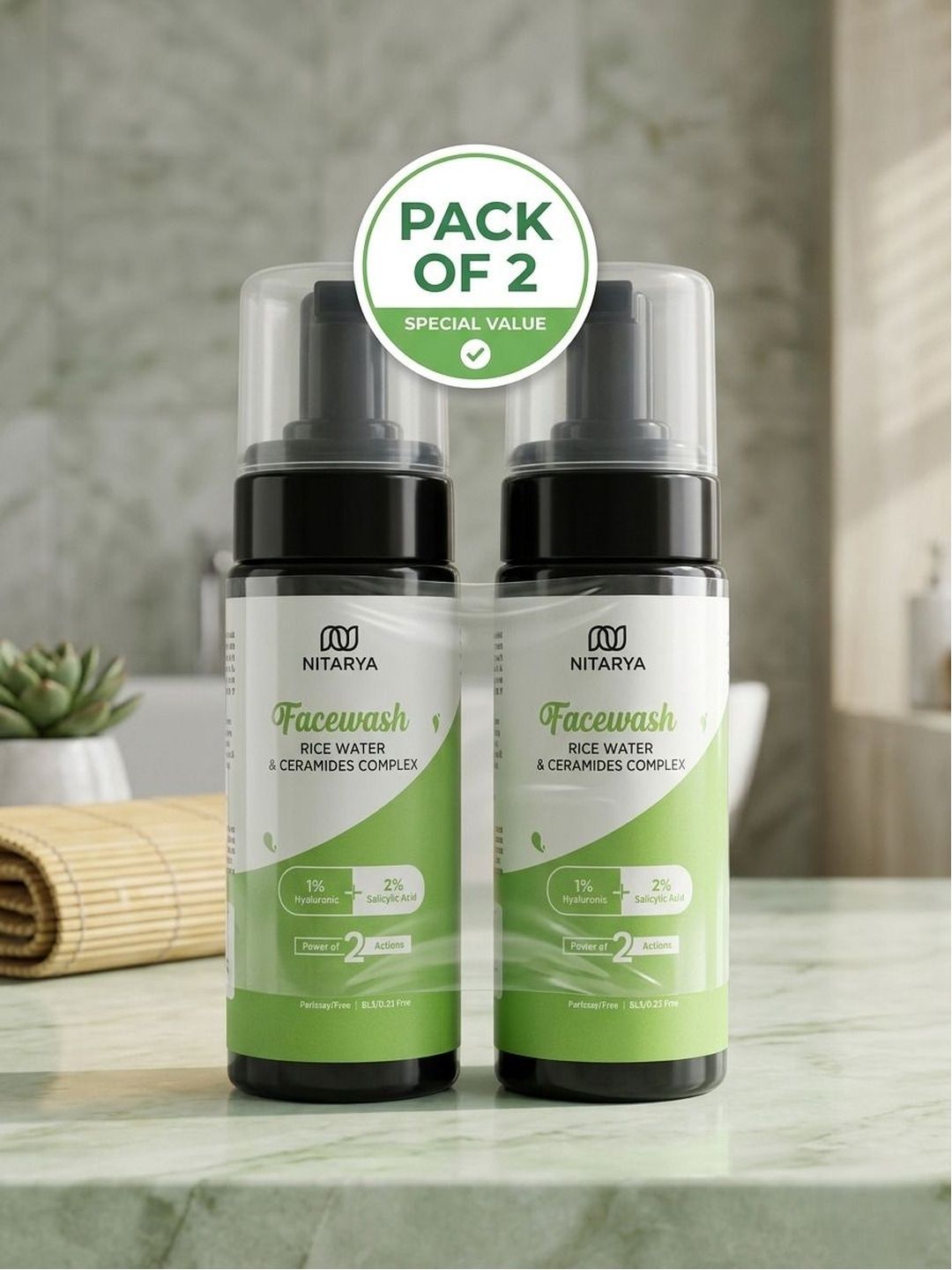 NITARYA Set Of 2 Rice Water Face Wash- 150 ml Each-image-25
