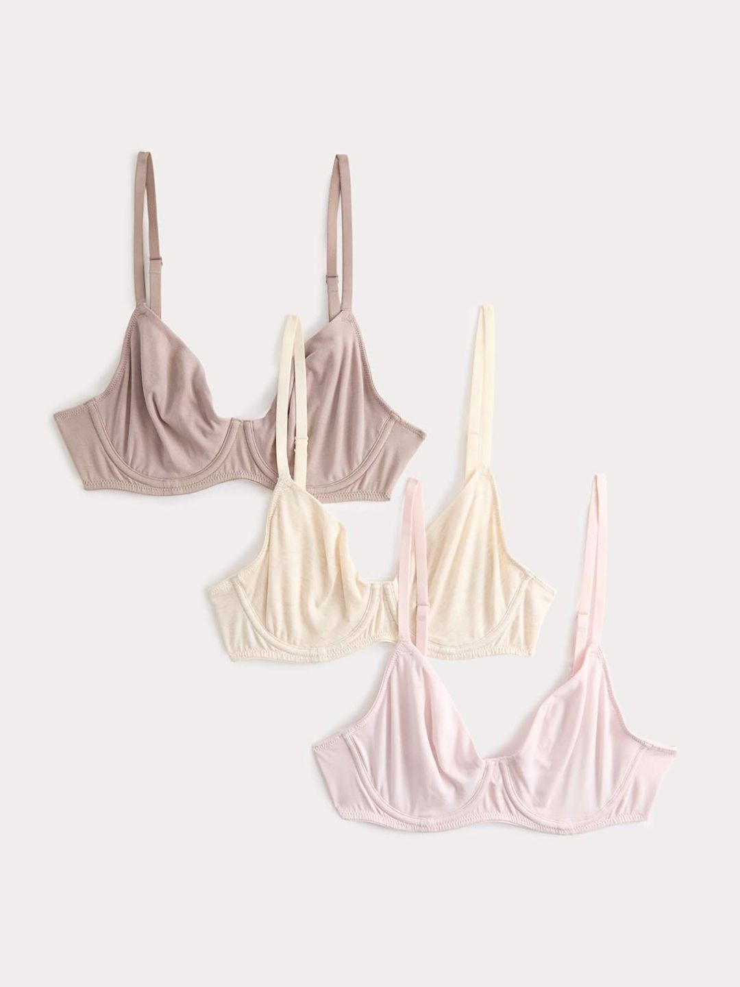 Marks & Spencer 3 Pack Cotton Rich Wired Full Cup Bras (A-E)-picture-36