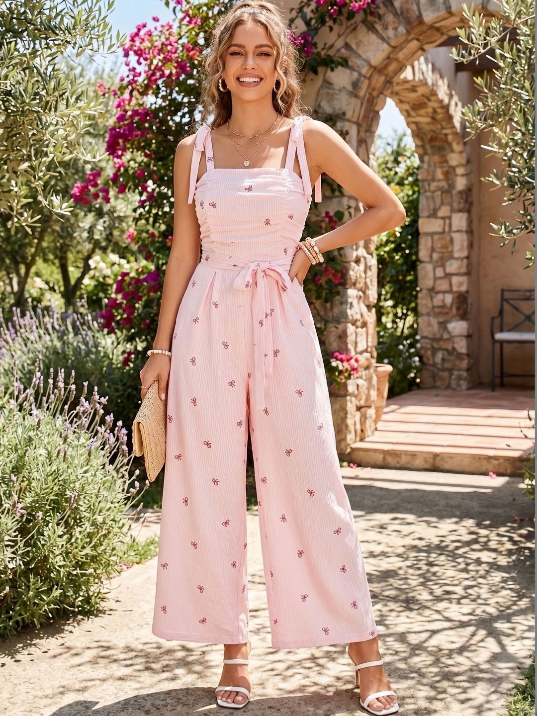Zucchini Printed Culotte Jumpsuit-picture-10