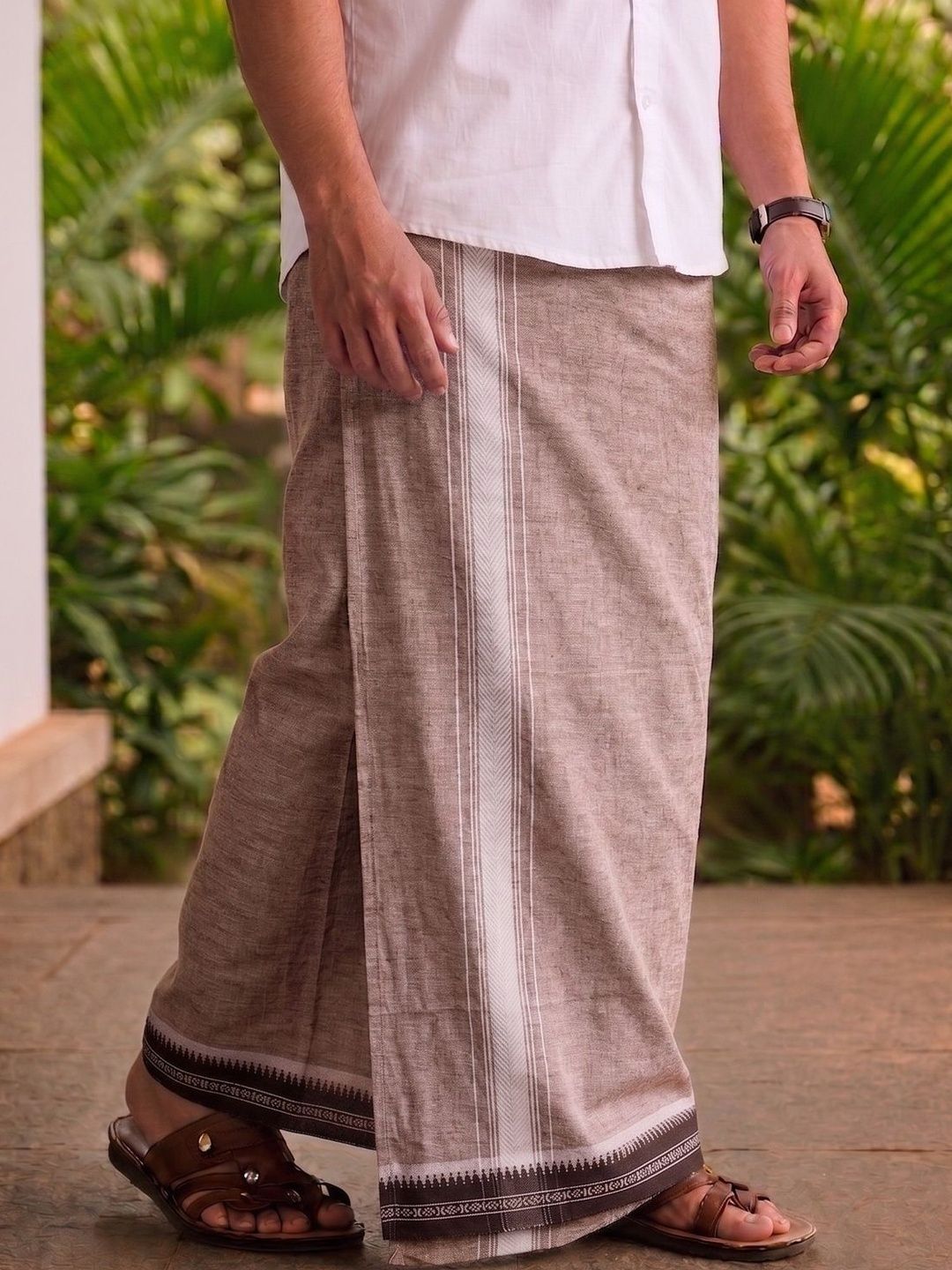 Sharan Elegance Men Striped Cotton Dhoti Dhotis-picture-34
