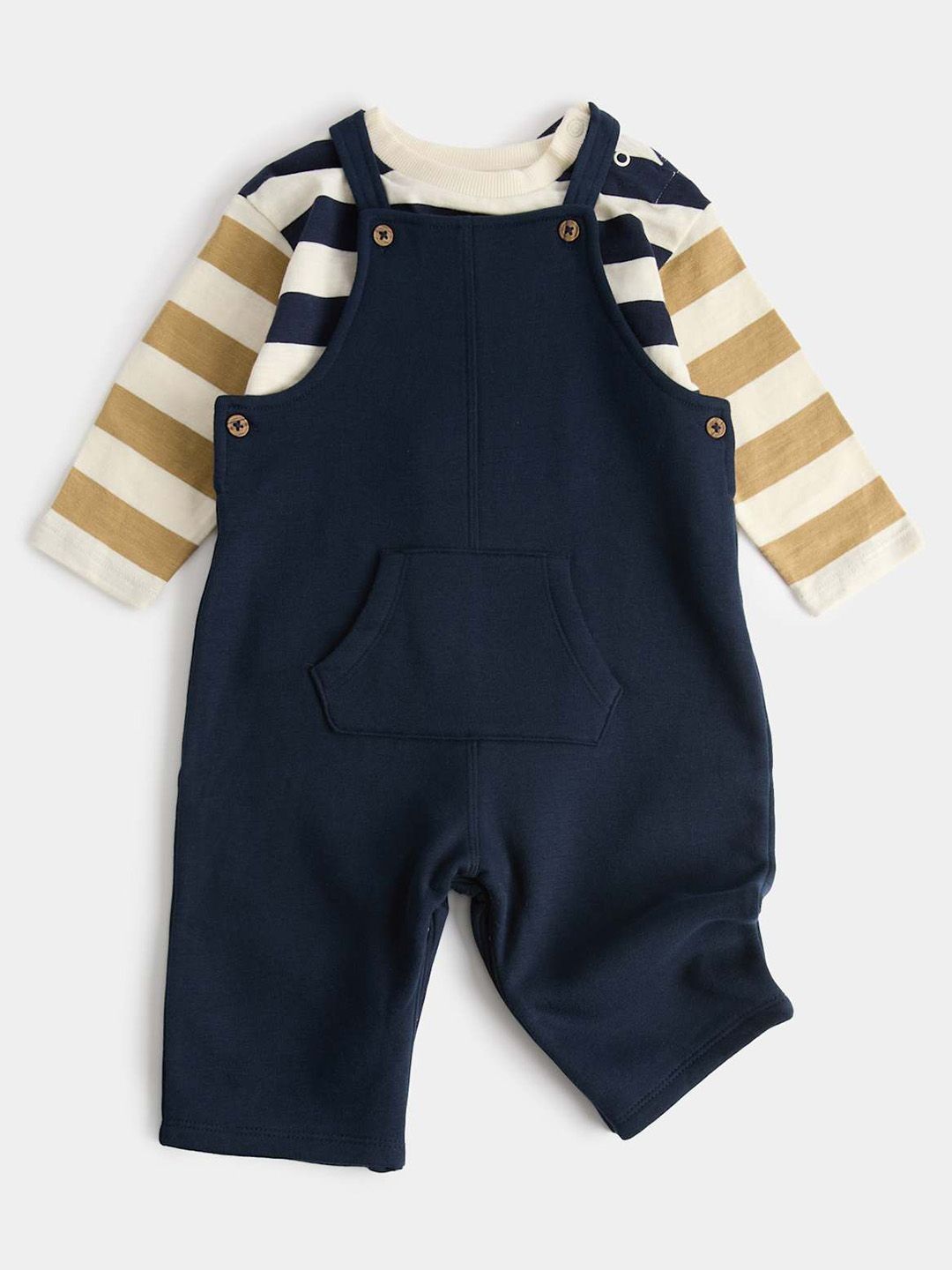 Marks & Spencer Jersey Dungaree Outfit (0-3 Yrs)-picture-20