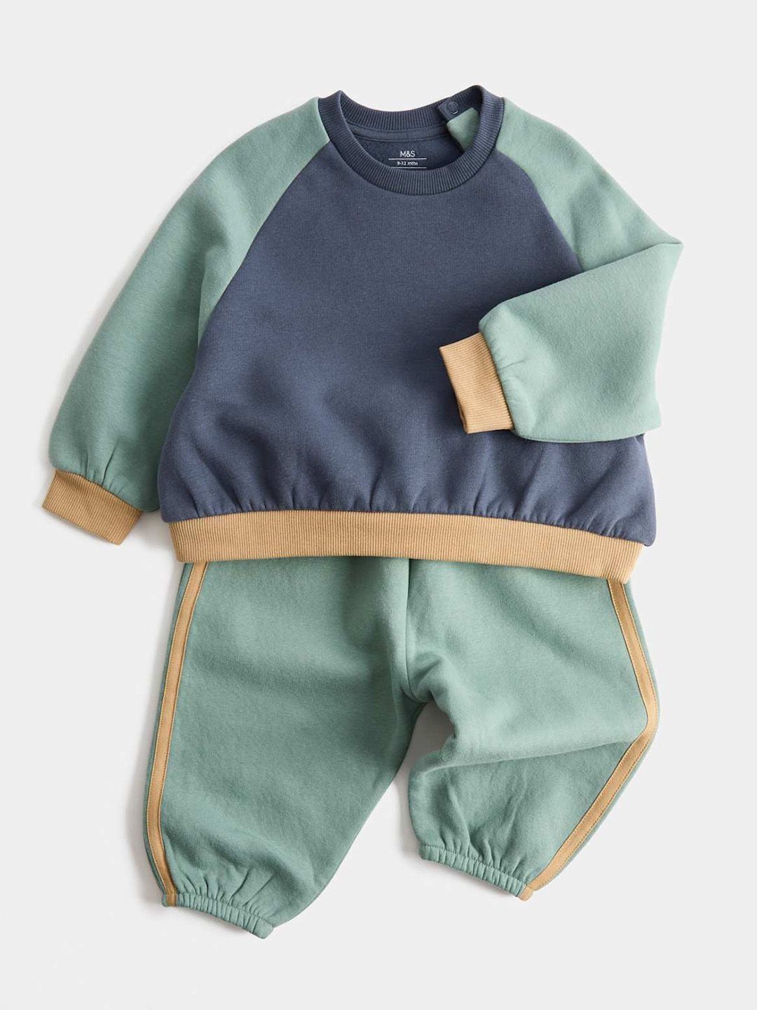 Marks & Spencer 2 Piece Colour Block Sweat Outfit (0-5 Yrs)-picture-25
