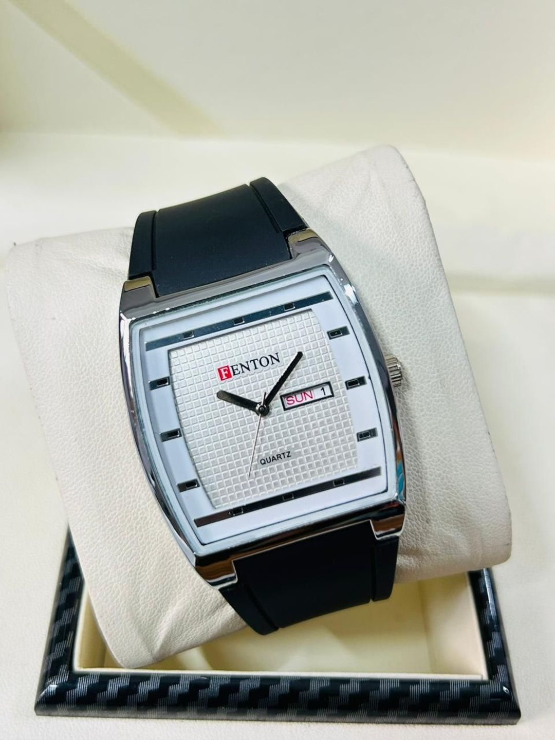 FENTON Men Dial & Leather Straps Analogue Date Aperture Watch FW - 96-picture-17