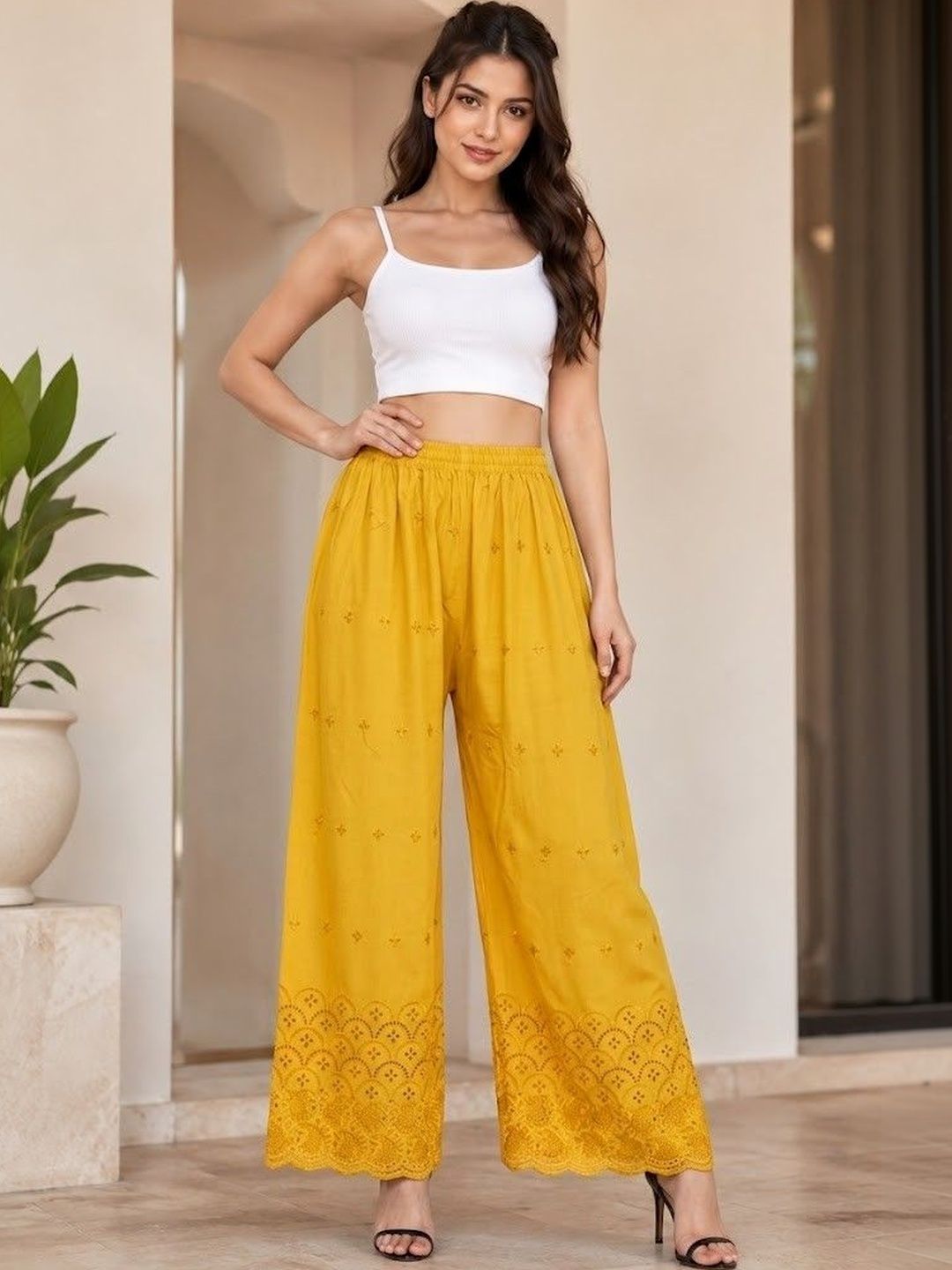 TNQ Women Embroidered Ethnic Palazzos-picture-58