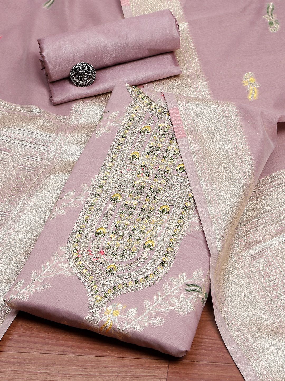 Biba Unstitched Dress Material-picture-20
