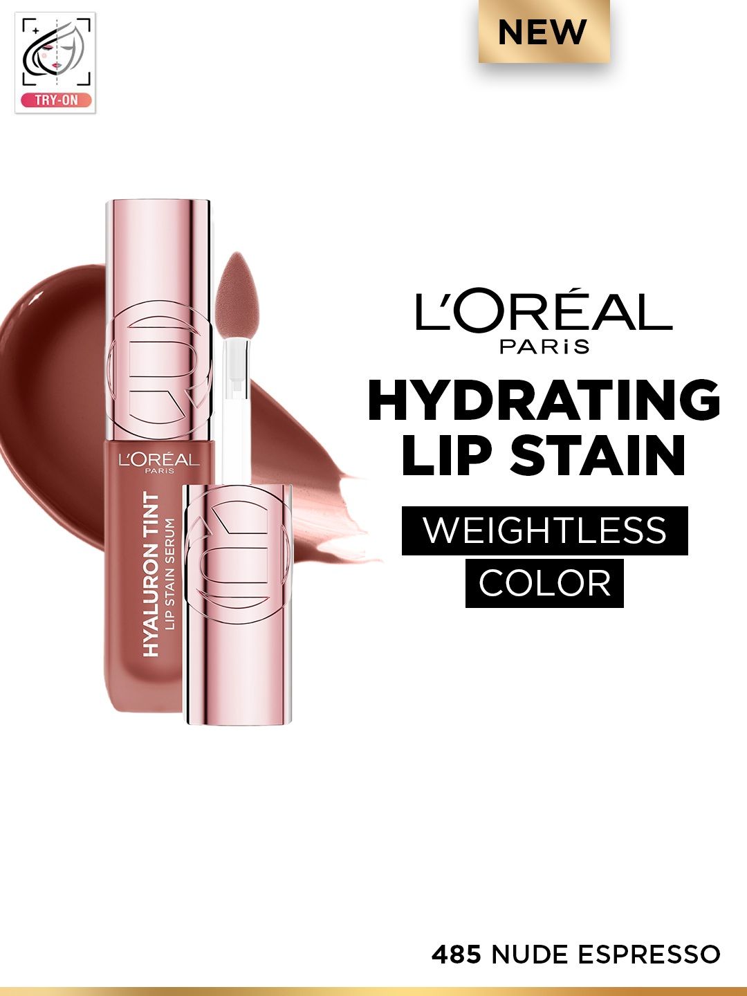 LOreal Paris Hyaluron Tint Weightless Lip Stain Serum 5 ml - Nude Espresso 485-picture-11