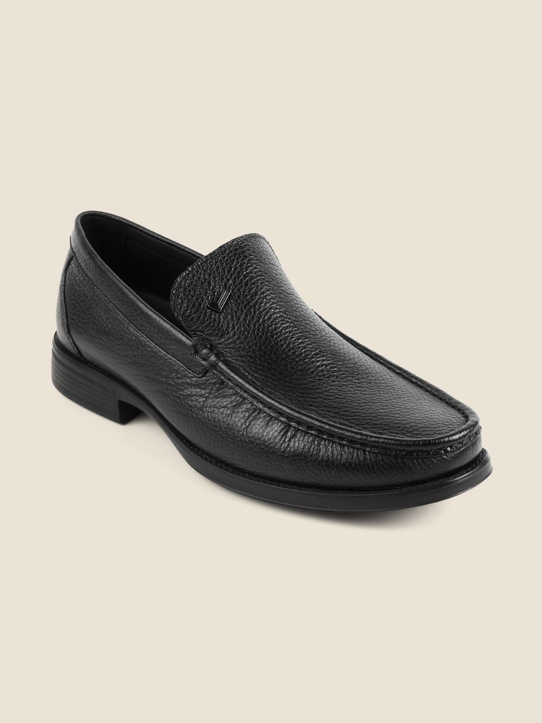 Metro Men Textured Leather Formal Loafers-picture-30