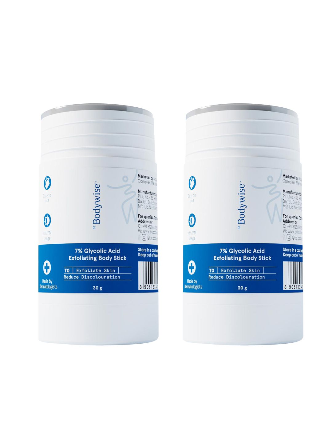 Be Bodywise Pack of 2 7% Glycolic Acid Exfoliating Body Stick- 30 g Each-picture-29