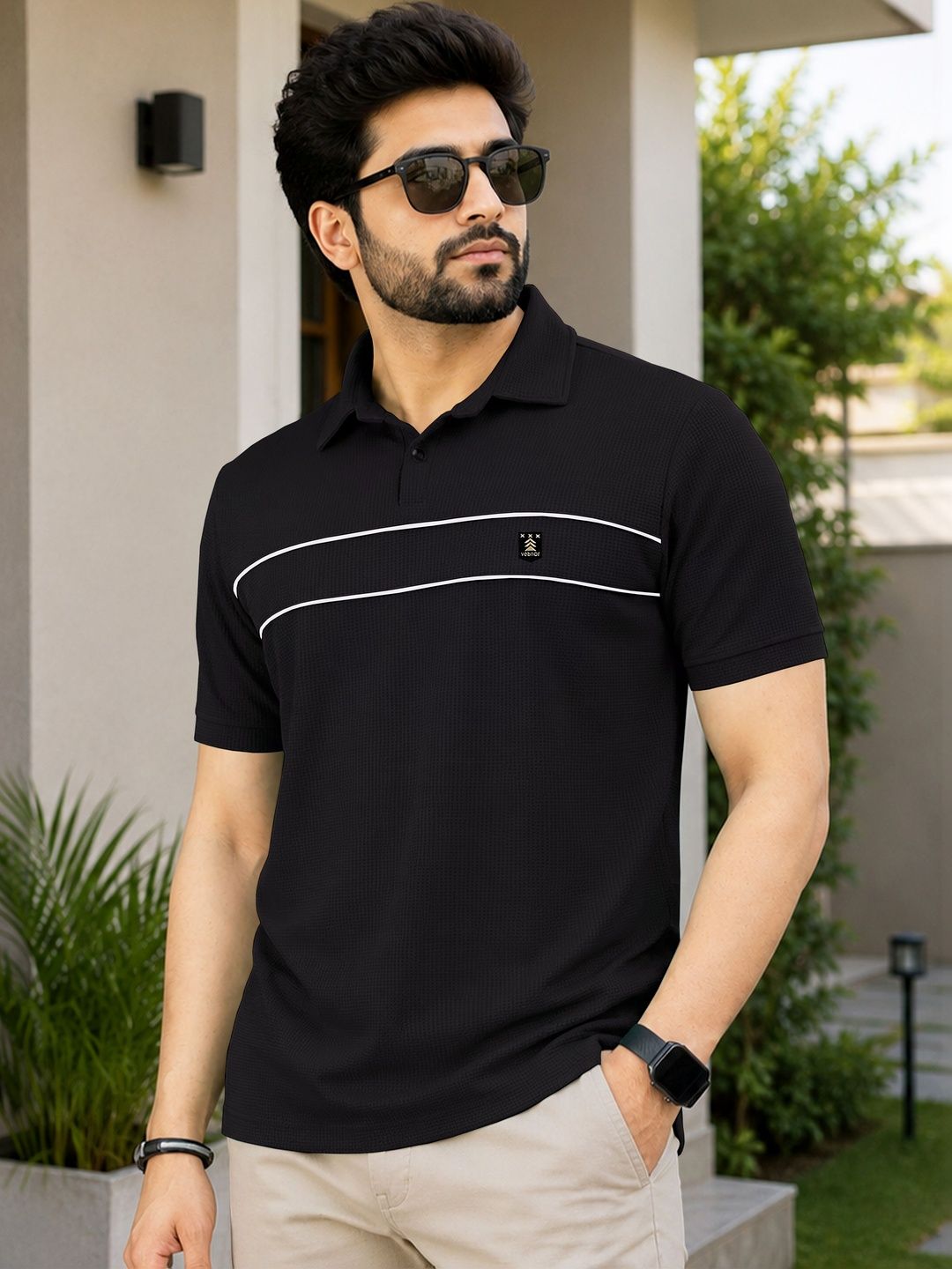VeBNoR Men Polo Collar T-shirt-picture-30