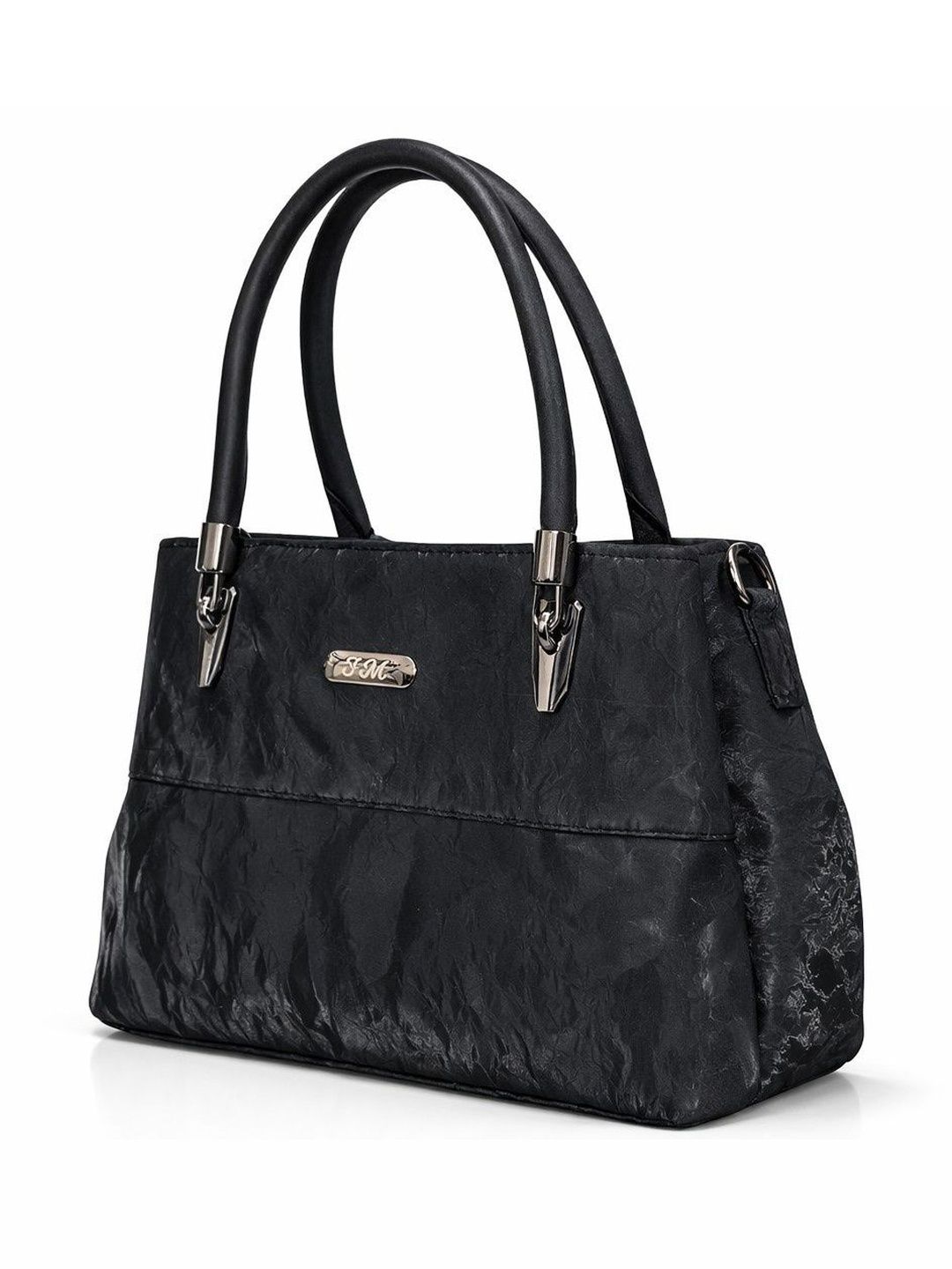 ShopCircuit Textured Structured Handheld Bag with Quilted-image-8