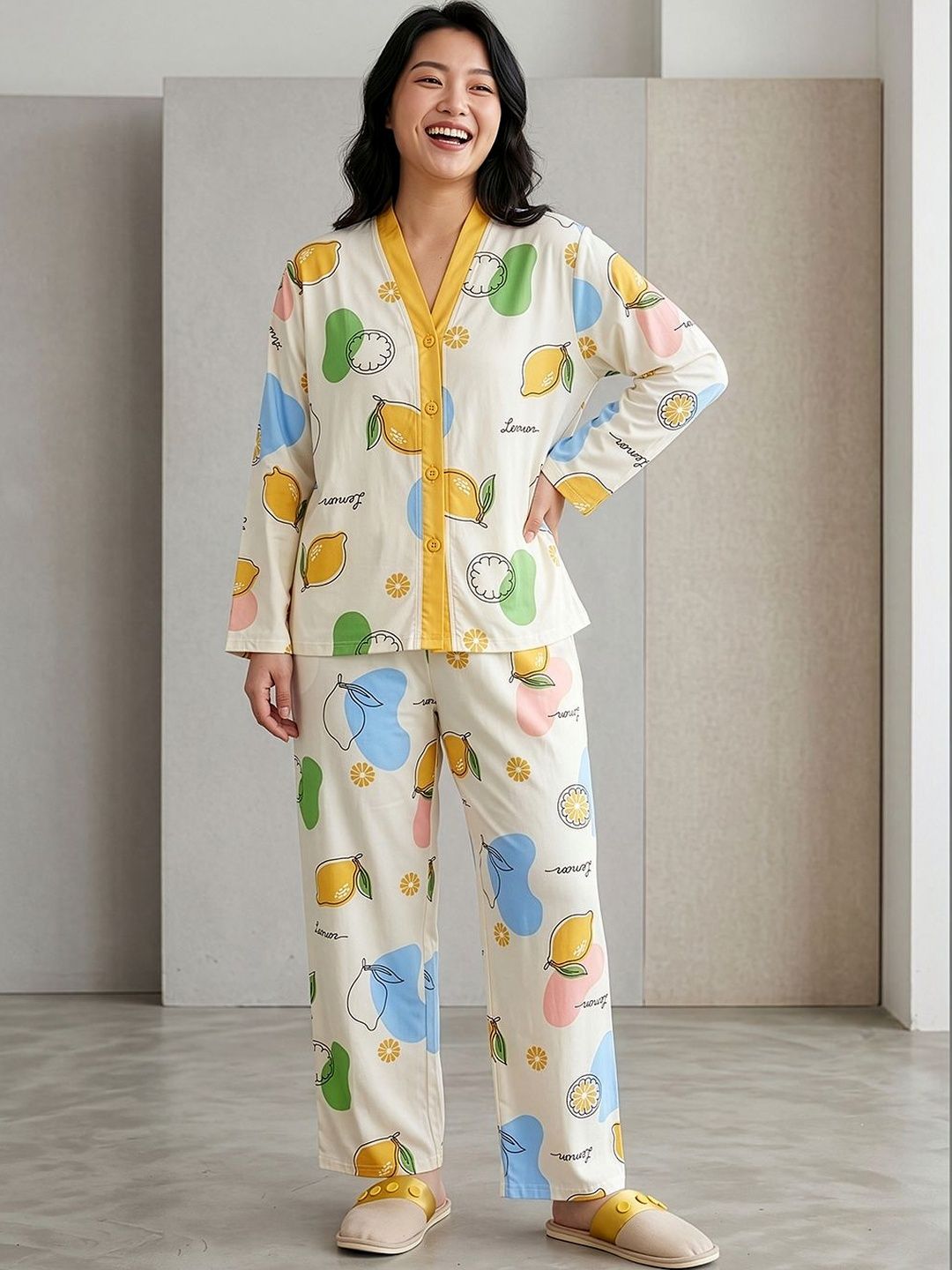 Stem Rope Women Printed Night suit-picture-28