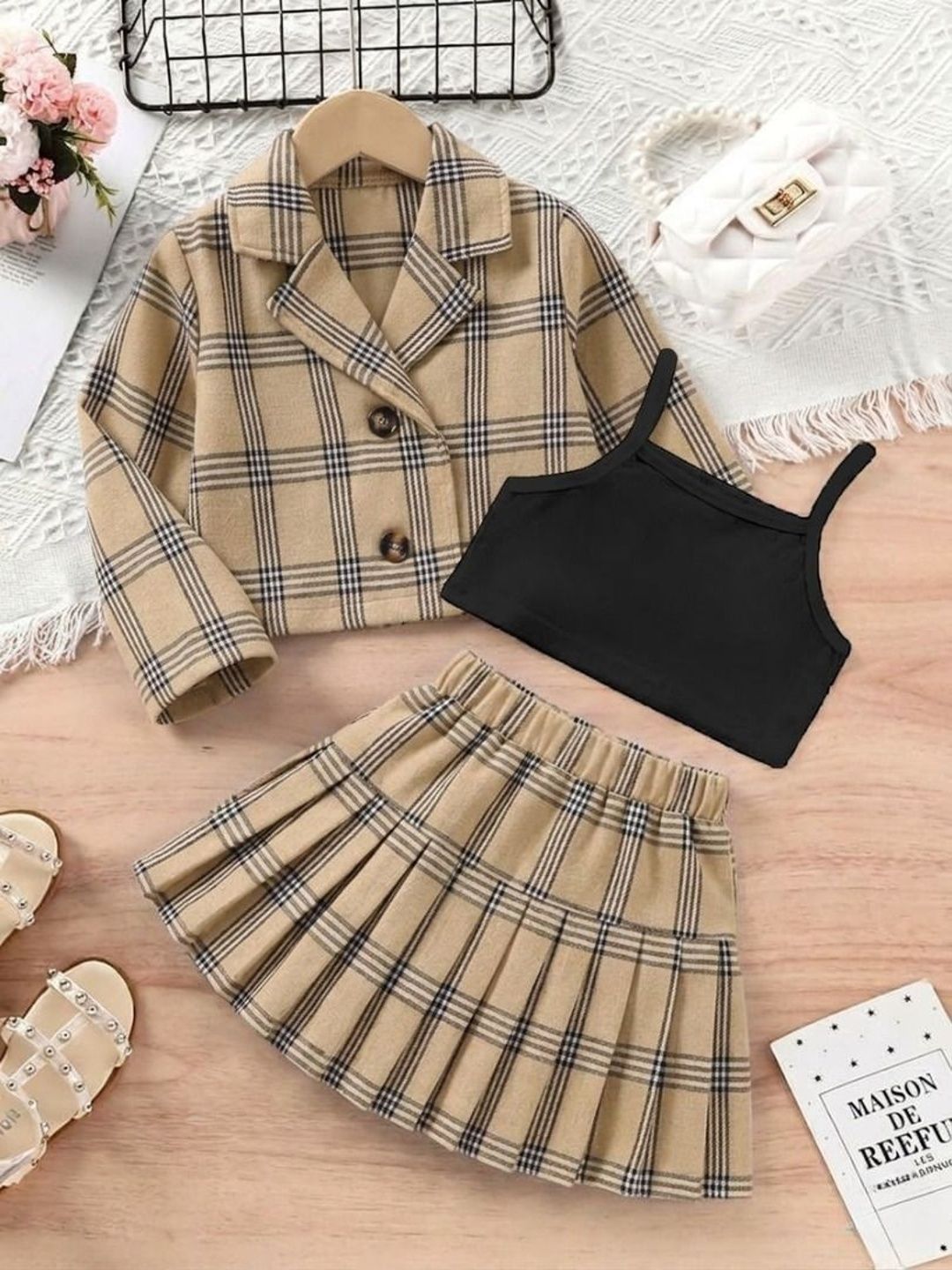 LAXNEEP Girls Checked Skirt-picture-30