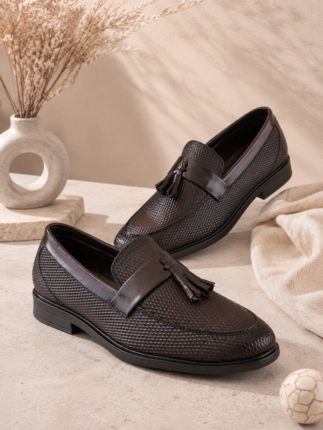 Invictus Men Brown Synthetic Leather Formal Slip On Moccasins Loafers Shoes-image-37