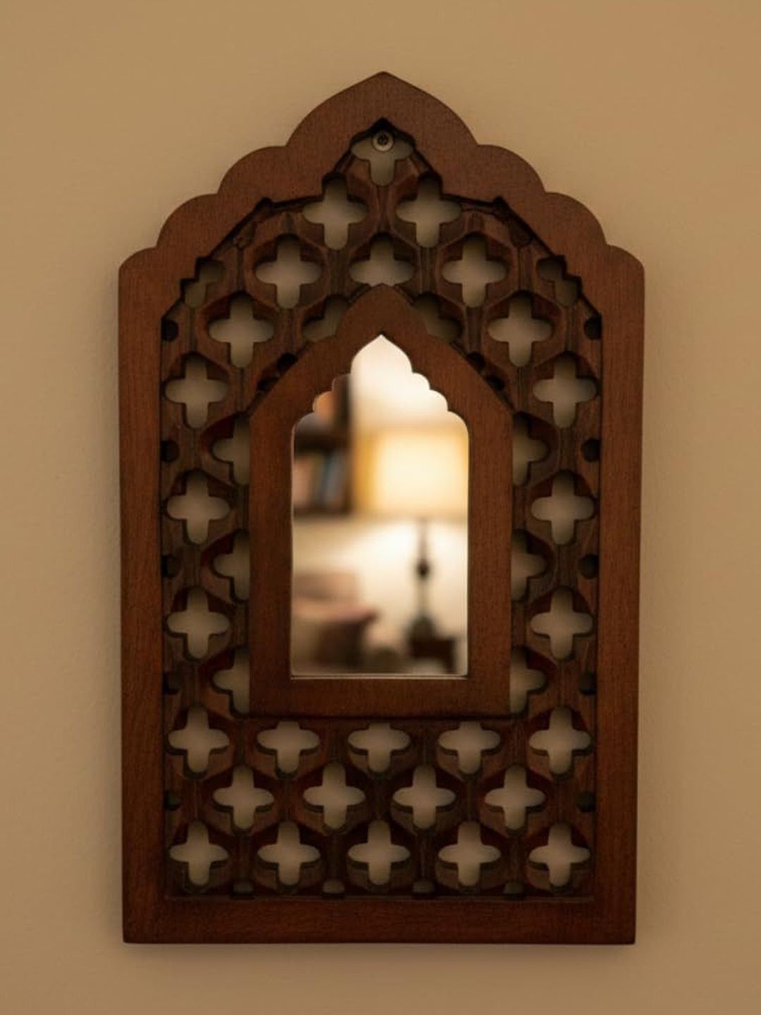 Nandini Homeware Brown MDF Wooden Mirror-image-12