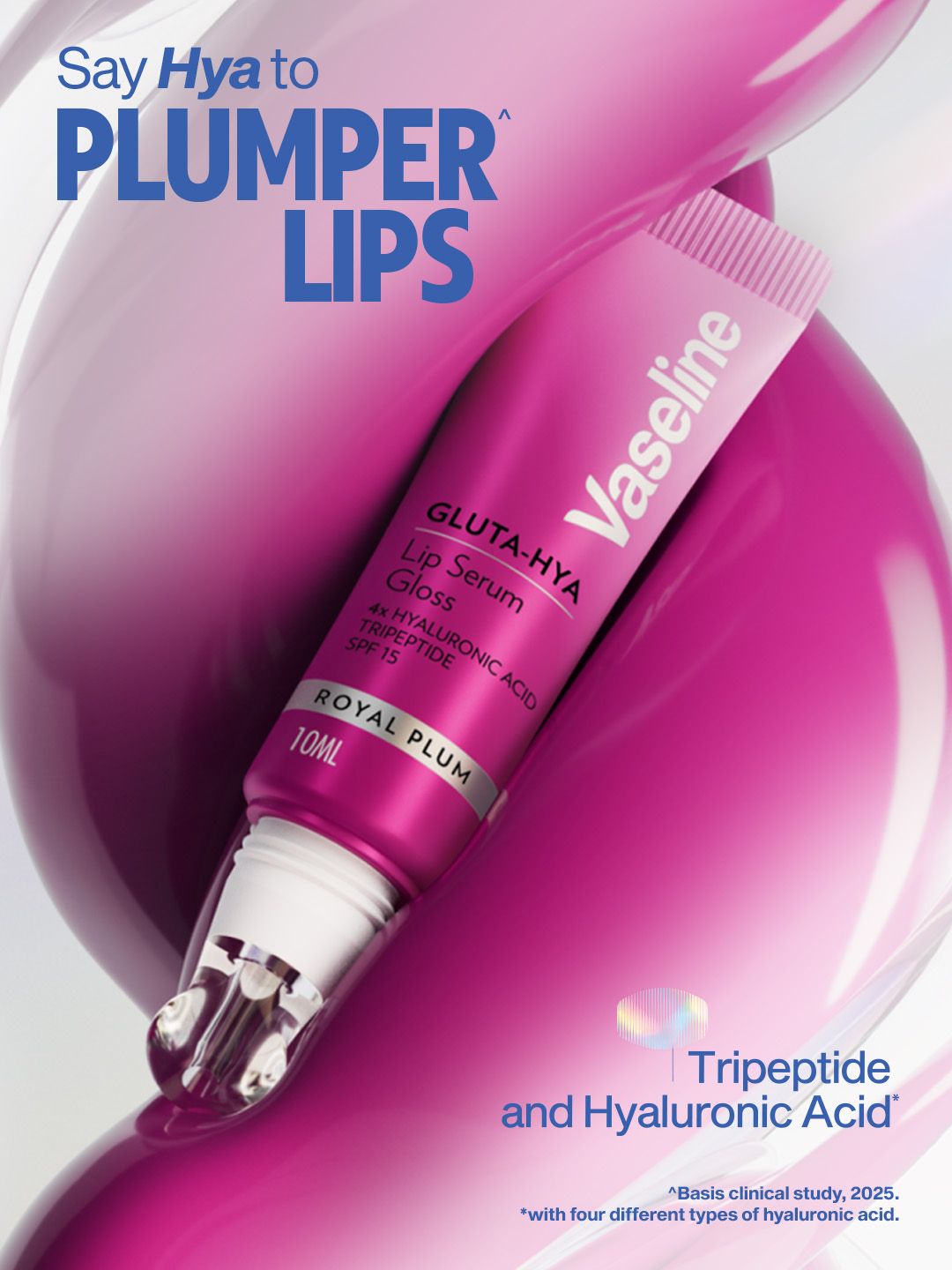Vaseline Gluta-Hya SPF15 Lip Serum Gloss with 4X Hyaluronic Acid 10ml - Royal Plum-picture-16