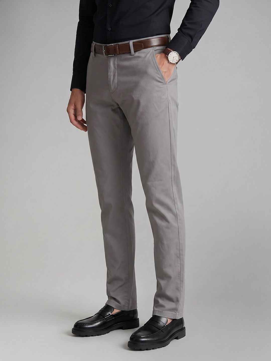 Allen Solly Men Slim Fit Formal Trousers-picture-46