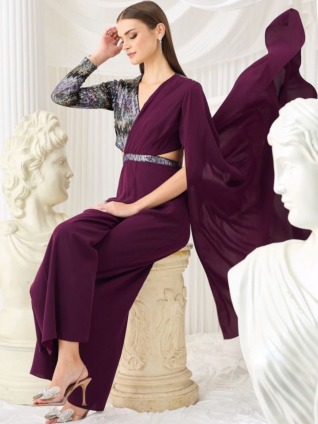 Miss Chase Colourblocked Basic Jumpsuit with Embellished-image-19