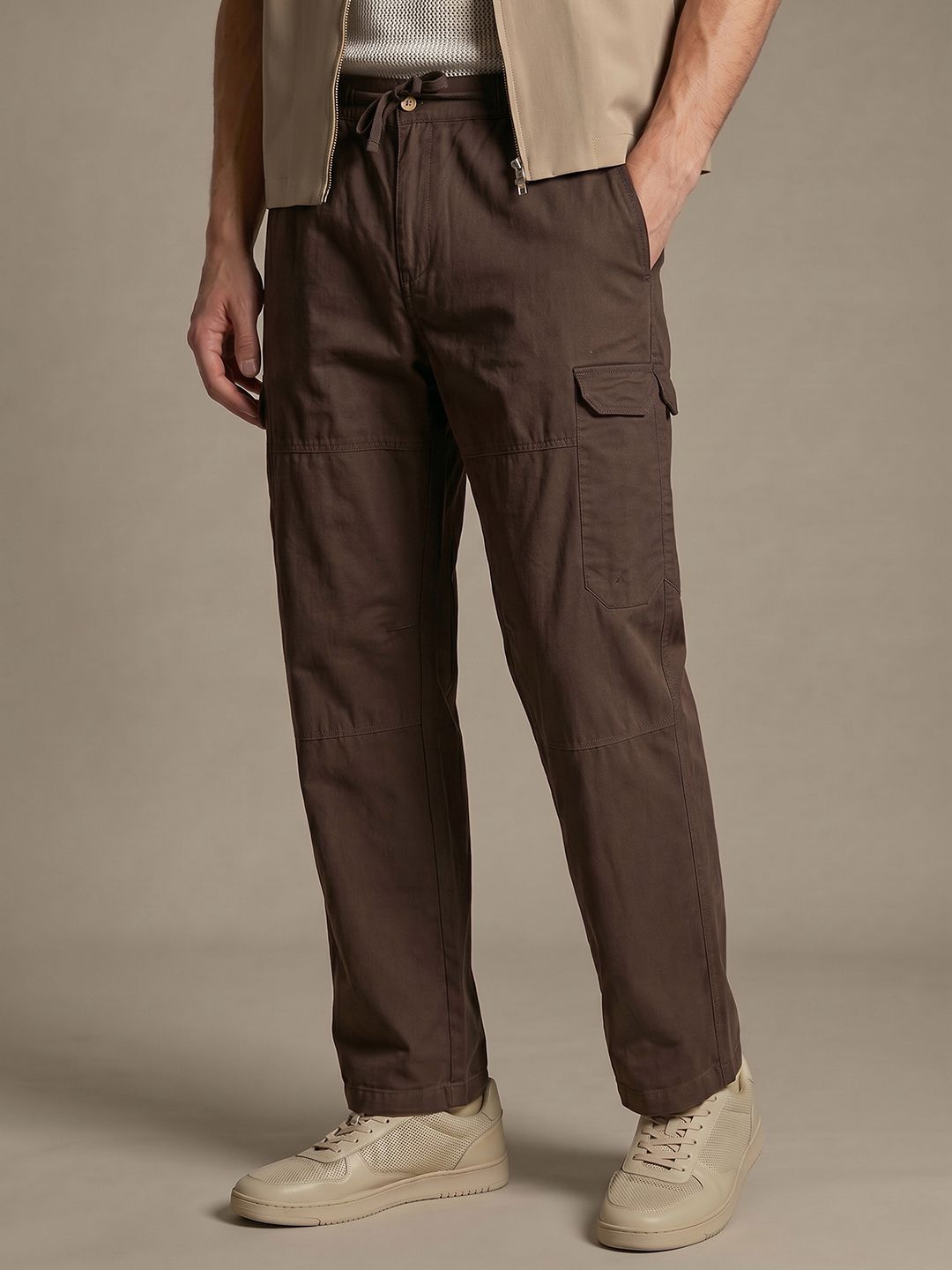 glitchez Men Pure Cotton Straight Fit Trousers-picture-44