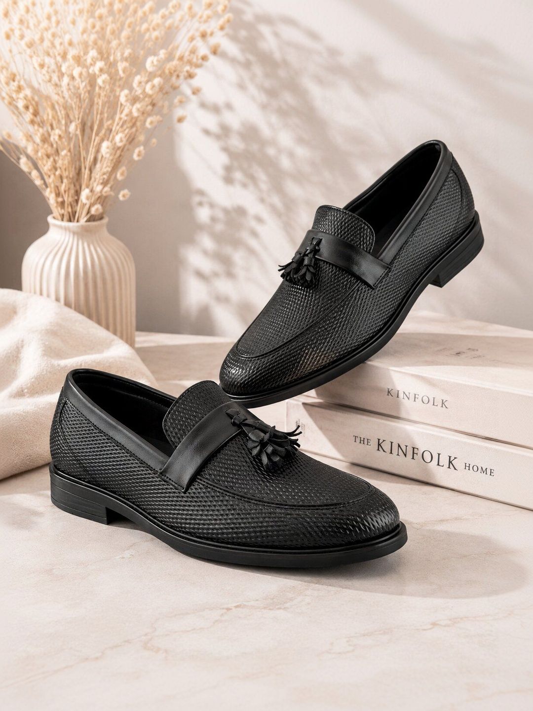Invictus Men Black Synthetic Leather Formal Slip On Moccasins Loafers Shoes-image-32