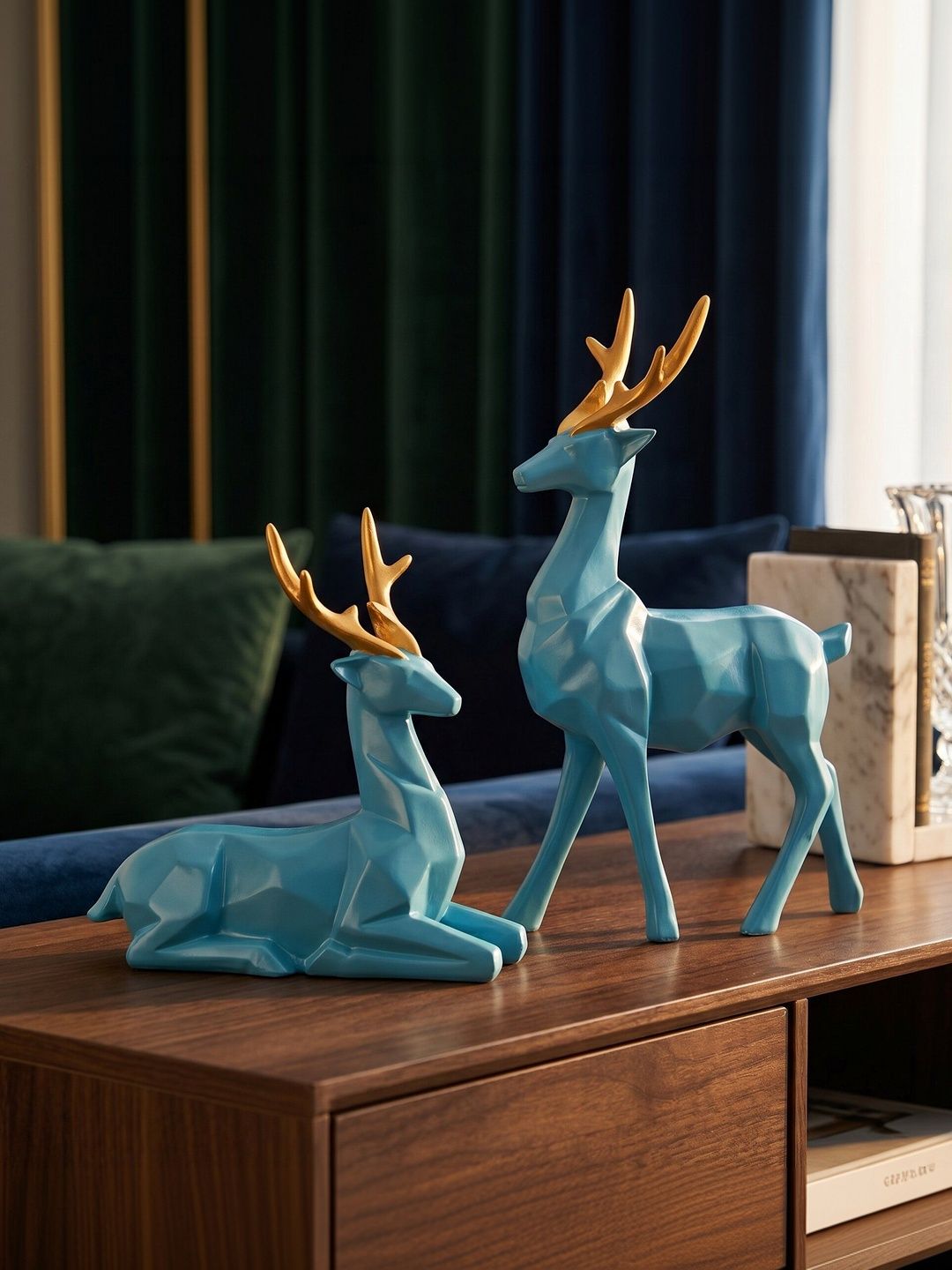 GW CREATIONS Blue Figurine Showpiece-picture-26