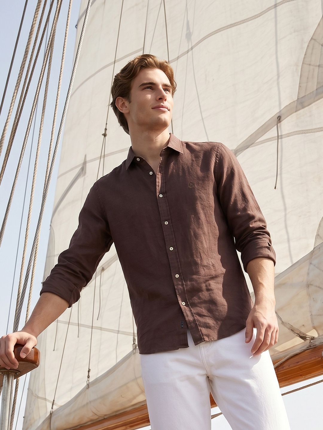 Nautica Spread Collar Casual Shirt-image-17