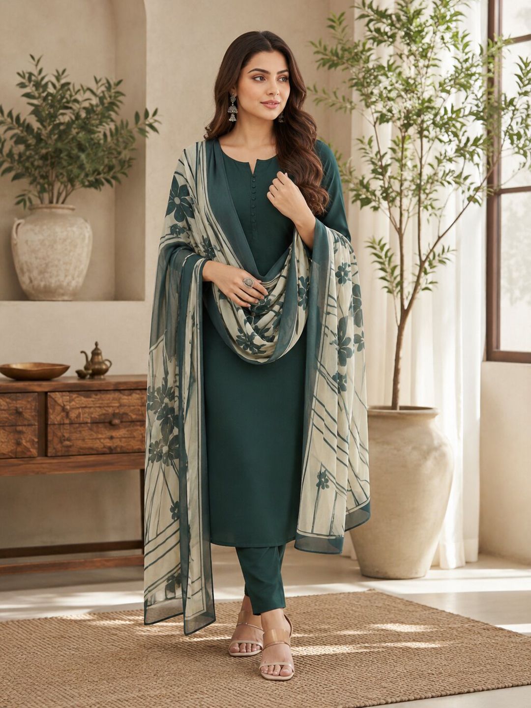 Chhipa Prints Women Floral Regular Kurta with Trousers & With Dupatta-picture-13
