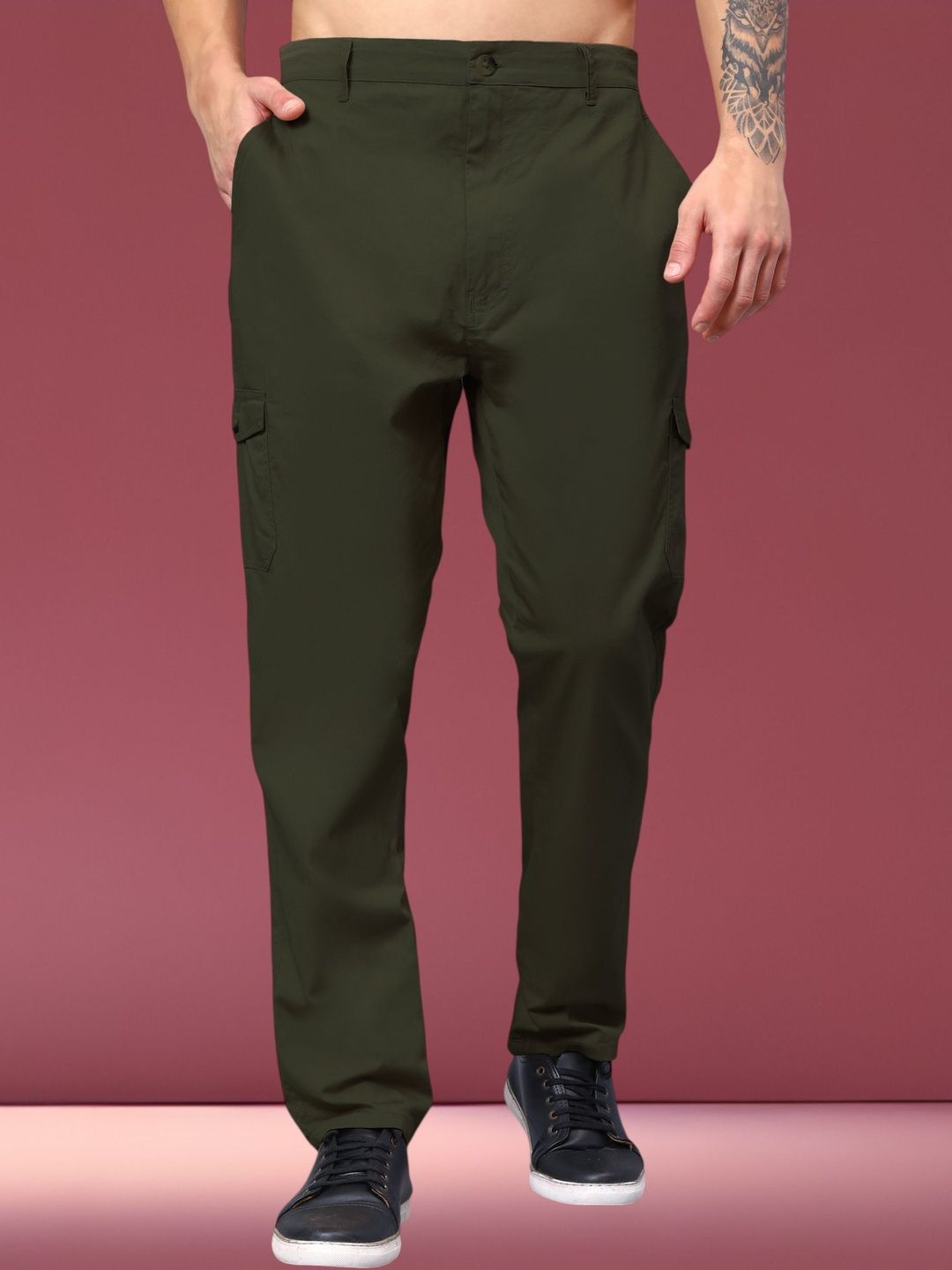 HAUWER Men Easy Wash Cargos Trousers-picture-28