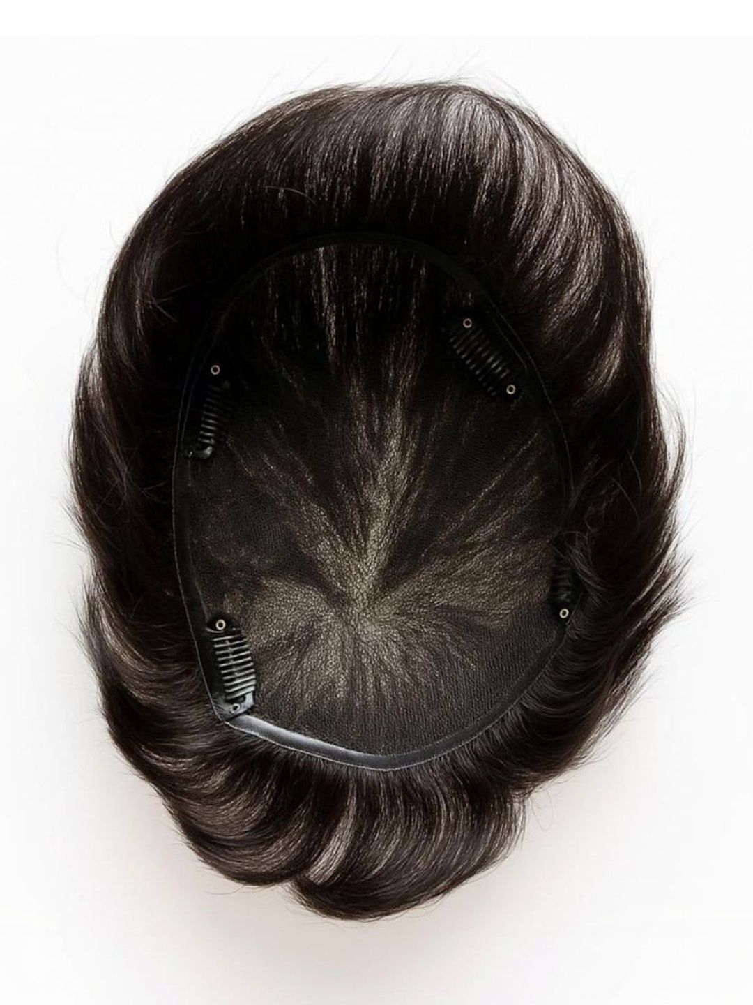 NISH HAIR Clip-In Straight Toupee Hair Extension - Natural Black - 5 Inch-picture-14