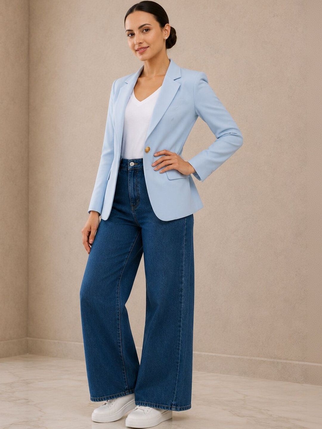 Integration Notched Lapel Single-Breasted Casual Blazers-picture-32