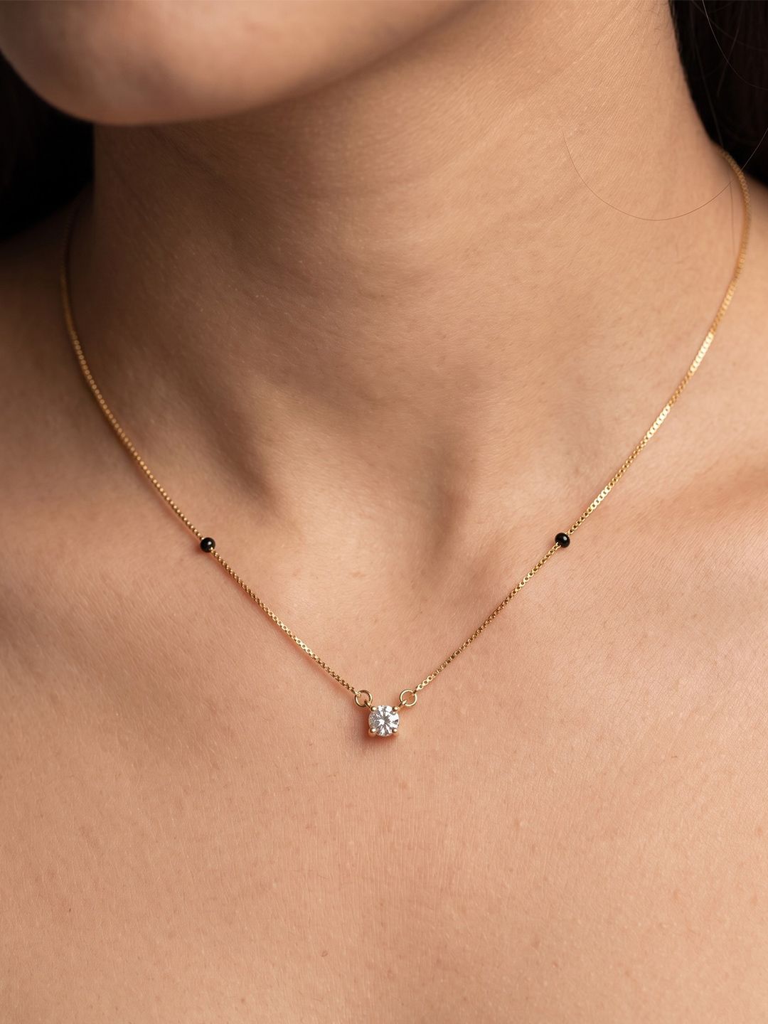 Anouk Gold-Plated Artificial Stones and Beads Mangalsutra-image-15