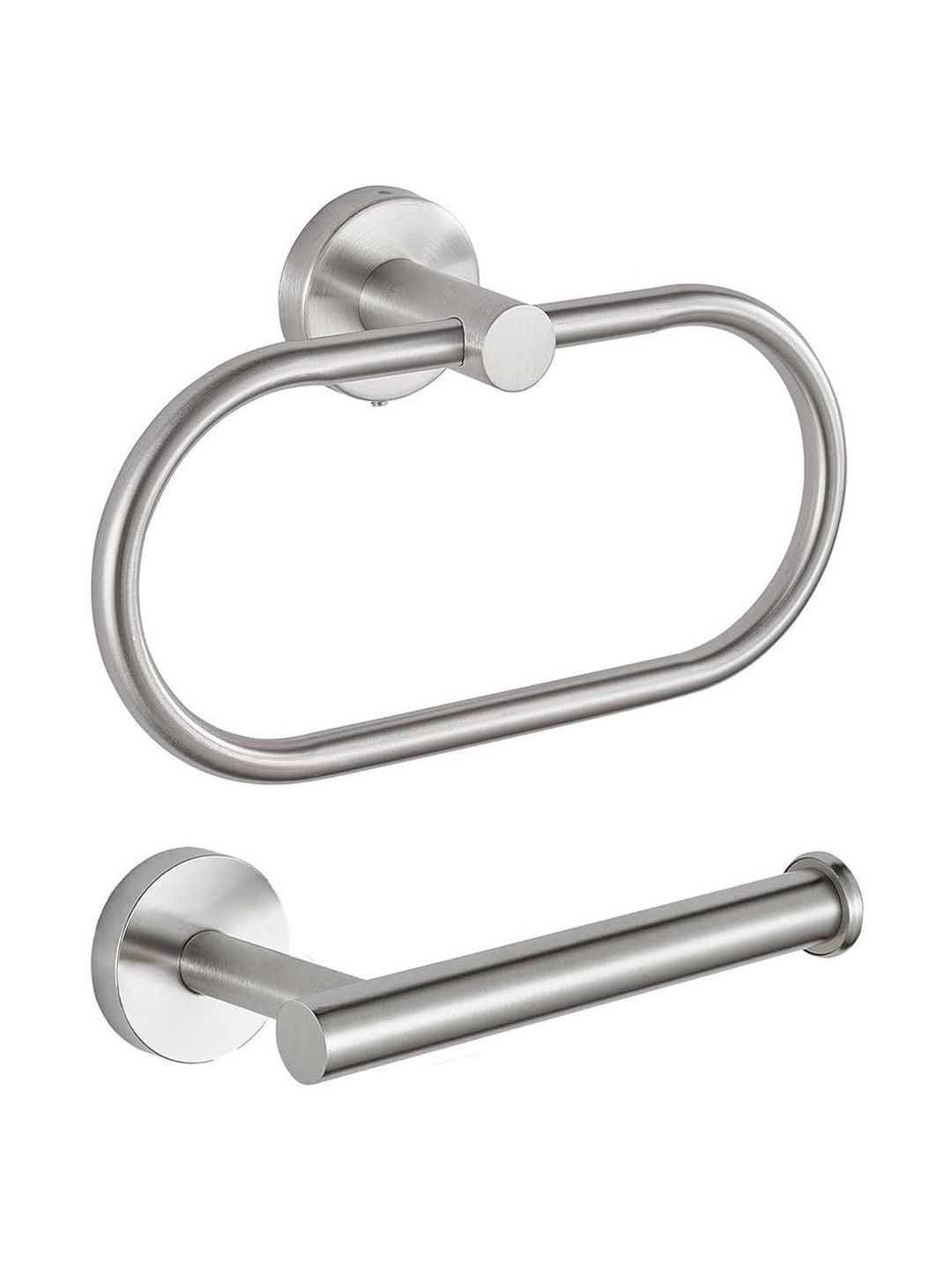 MAYCREATE Silver-Toned 2 piece Solid Stainless Steel Towel Holder-image-18