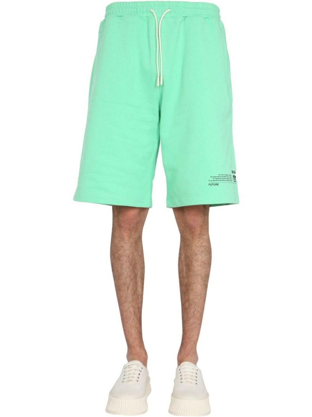 msgm Light Green Solid Shorts-picture-38