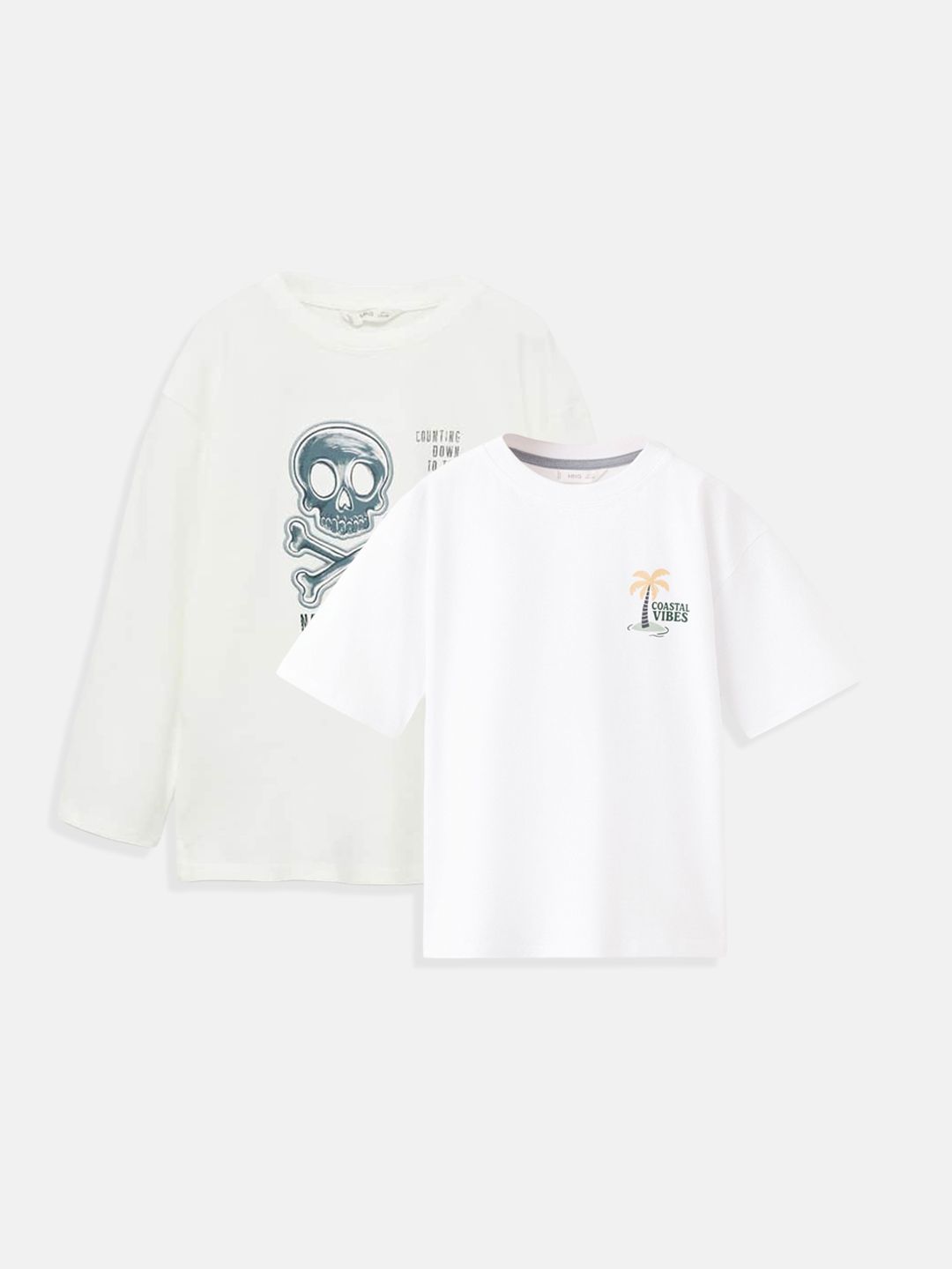 Mango Kids Boys Pack of 2 Printed Pure Cotton T-shirt-picture-50