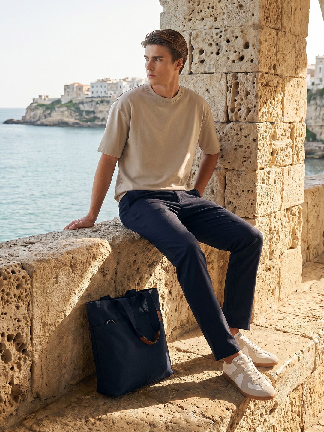 Nautica Men Straight Fit Chinos Trousers-picture-41