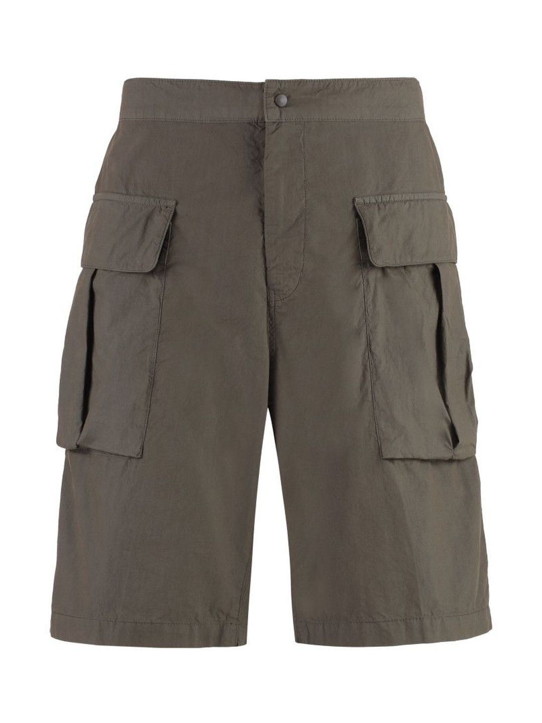 Grey Solid Shorts-image-43