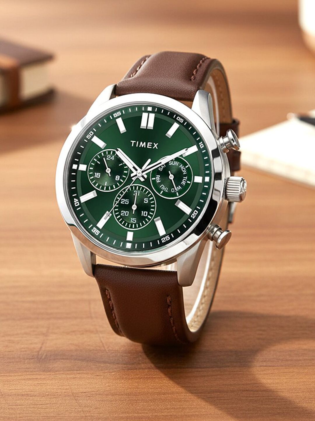 Timex Men Leather Straps Multifunction Analogue Watch TWEG17614 deal from myntra Timex Men Leather Straps Multifunction Analogue Watch TWEG17614 deal from myntra