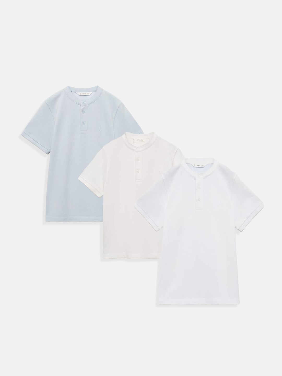 Mango Kids Boys Pack of 3 Polo Collar Pure Cotton T-shirt-picture-31