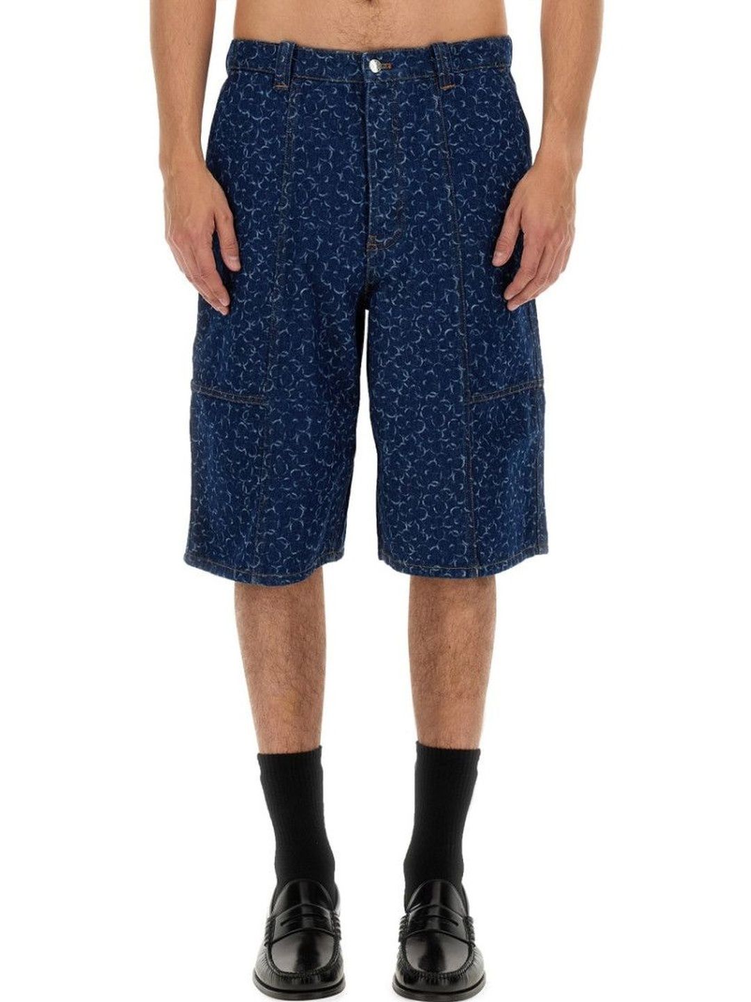 Denim Printed Shorts-image-49