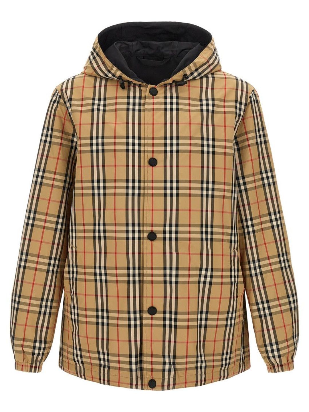 Burberry Beige Check Hood Jacket-image-17