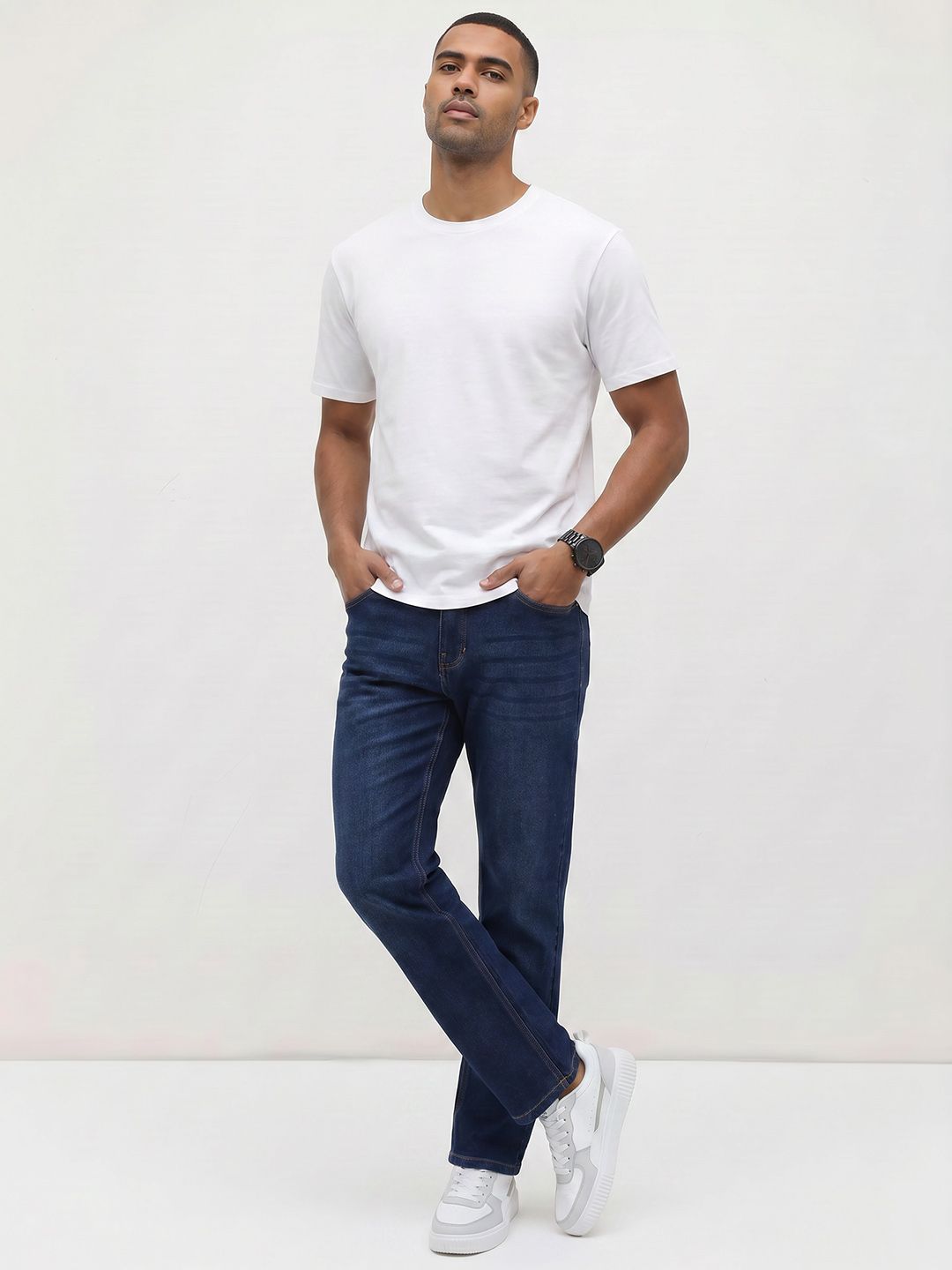 The Roadster Life Co. Men Straight Fit Light Fade Stretchable Jeans-picture-35