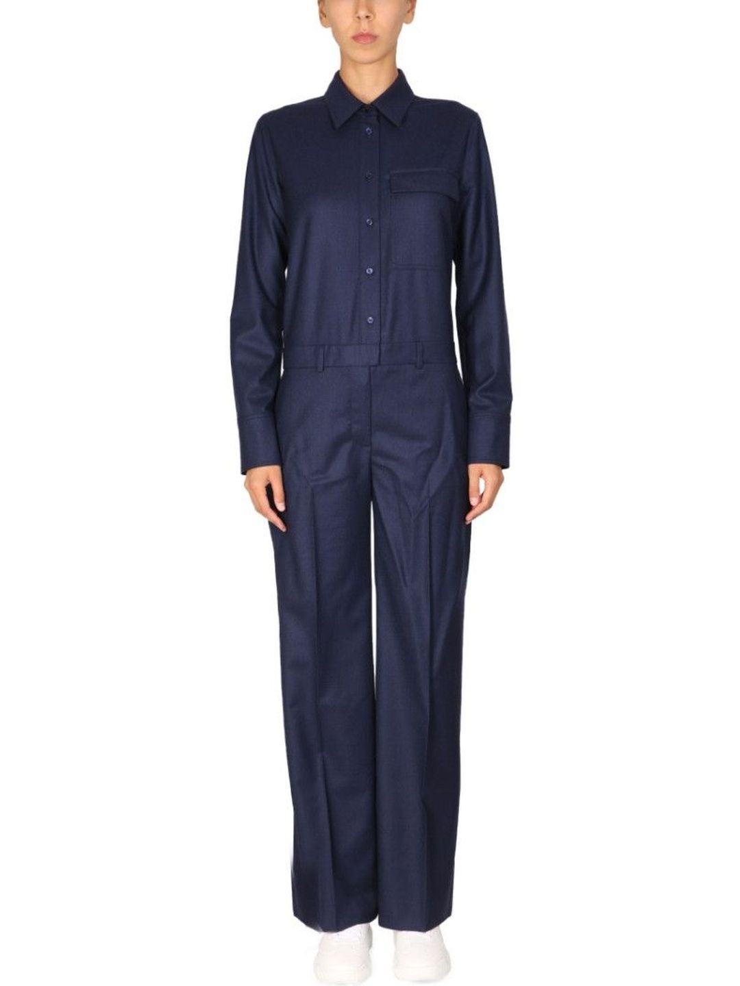 stella mccartney Navy Blue Solid Shirt Collar Jumpsuit-picture-17